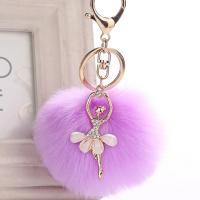 Zinc Alloy Key Chain Jewelry, with Polyester, plated, cute & fashion jewelry 80mm 