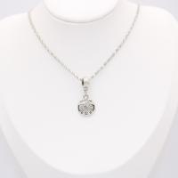 Ожерелье цинкового сплава , цинковый сплав, Алфавитное письмо, плакирован серебром, Женский, серебряный длина:16.5 дюймовый, продается Strand