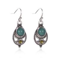Zinc Alloy Drop Earring, silver color plated, Bohemian style & for woman, silver color 