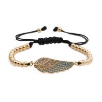 Brass Woven Ball Bracelets, plated, Unisex & adjustable & micro pave cubic zirconia 180-200mm,4mm 
