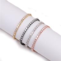 Cubic Zirconia Brass Bracelets, with Cubic Zirconia, plated, for woman 