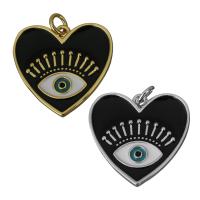 Brass Heart Pendants, plated, enamel Approx 2.5mm 