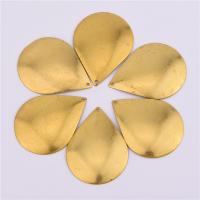 Brass Jewelry Pendants, Teardrop, original color Approx 1.5mm 