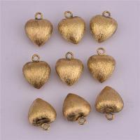 Brass Heart Pendants, brushed, original color Approx 1mm 