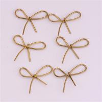 Brass Jewelry Finding, Bowknot, fashion jewelry & DIY & hollow, original color 