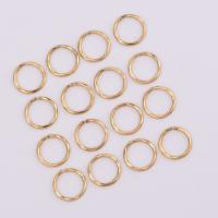 Brass Open Jump Ring, faceted, original color 