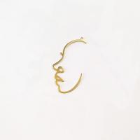 Brass Jewelry Pendants, Face, fashion jewelry & DIY, original color Approx 0.5mm 