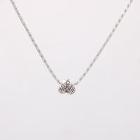 Ожерелье цинкового сплава , цинковый сплав, Сердце, плакирован серебром, Женский, серебряный, 10mm, длина:16.5 дюймовый, продается Strand