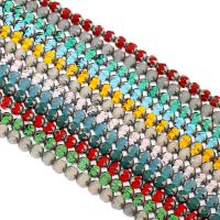 Perles de cristal rondes , Placage de couleur argentée, plus de couleurs à choisir Environ 1mm, Environ Vendu par brin