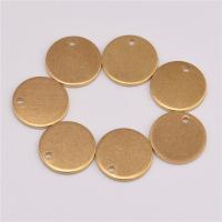 Brass Jewelry Pendants, Flat Round, original color, 11mm Approx 1.2mm 