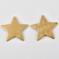 Brass Star Pendants, laiton, étoile, tréfilage métallique, couleur originale, 38mm Environ 1.5mm Vendu par sac