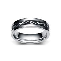 Men Stainless Steel Ring in Bulk, with enamel, plated, fashion jewelry & for man, silver color 