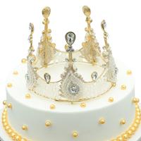 Couronne impériale de mariée, alliage de zinc, avec cristal, Placage, bijoux de mode & pour femme, doré Vendu par PC