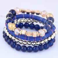 Zinc Alloy Resin Bracelets, with Resin, plated, fashion jewelry & multilayer & for woman 170mm 