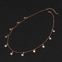 Zinc Alloy Necklace, Star, plated, fashion jewelry & for woman 