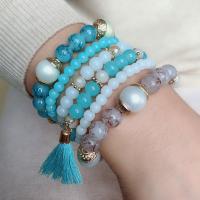 Resin Bracelet, with Cotton Thread, synthetic, fashion jewelry & elastic & Unisex 