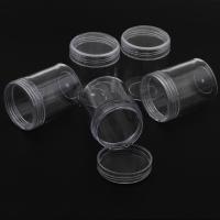 Kunststoff Nagelkasten, Zylinder, transparent, 39x39x50mm, 15PCs/Tasche, verkauft von Tasche