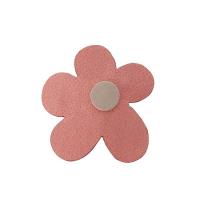 Children Hair Clip, PU Leather, Flower, Girl & fashion jewelry 52mm 