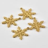 Brass Jewelry Pendants, Snowflake, original color Approx 1.5mm 