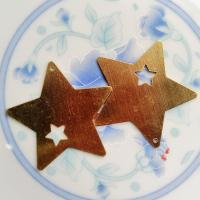 Brass Star Pendants, laiton, étoile, couleur originale, 38mm Environ 1mm Vendu par sac