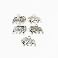 Zinc Alloy Animal Pendants, Elephant, antique silver color plated Approx 2mm 