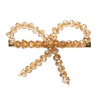 Alligator Hair Clip, Zinc Alloy, with Crystal, Bowknot, plated, Korean style & for woman 