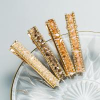 Alligator Hair Clip, Zinc Alloy, with Crystal & Rhinestone, plated, Korean style & for woman 