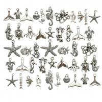 Zinc Alloy Jewelry Pendants, plated, fashion jewelry & DIY & mixed, silver color, 15mm 