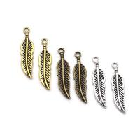 Zinc Alloy Feather Pendants, plated, fashion jewelry & DIY 