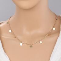 Zinc Alloy Necklace, Heart, plated, fashion jewelry & for woman 