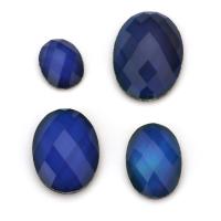 Faceted Glass Cabochon, fashion jewelry blue 