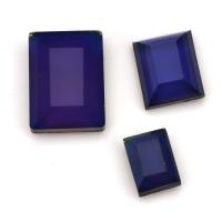 Cabujón de cristal facetado, Vidrio, Joyería & diverso tamaño para la opción & facetas, azul, Vendido por UD