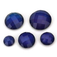 Cabochon de verre facetté, bijoux de mode & normes différentes pour le choix & facettes, bleu, Vendu par PC