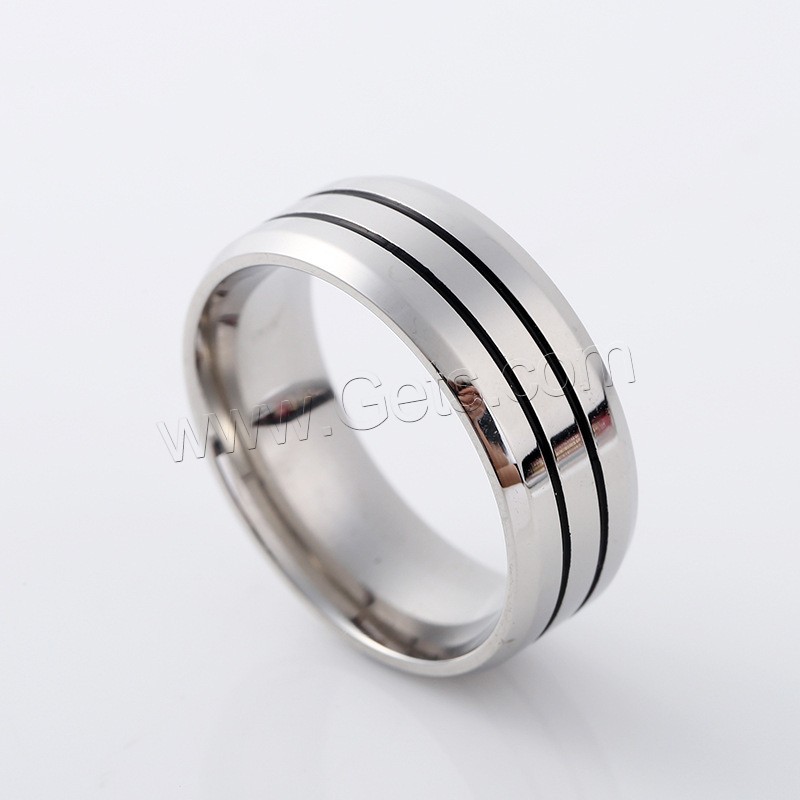 Titanium Steel Finger Ring, Unisex & different size for choice & enamel, more colors for choice, Sold By PC