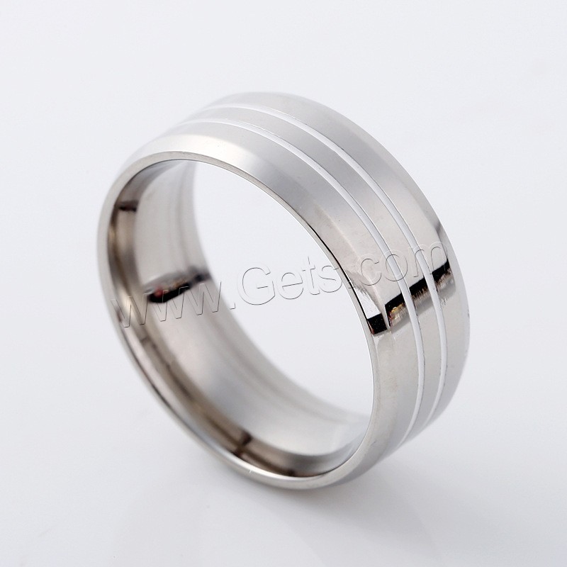 チタン鋼の指環, チタン鋼, ユニセックス & 異なるサイズの選択 & エナメル, 無色, 売り手 パソコン