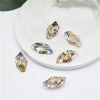 Fashion Resin Cabochons, with Dried Flower & Gold Foil 