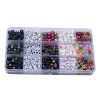 Schmelz Acryl Perlen, Modeschmuck & DIY & Emaille, gemischte Farben, 7.5mm,4x7mm,7mm, Bohrung:ca. 1mm, 800PCs/Box, verkauft von Box