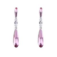 Zinc Alloy Drop Earring, with Austrian Crystal & Rhinestone, plated, for woman 