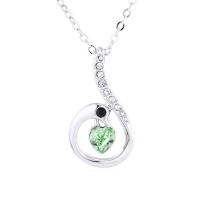 Zinc Alloy Necklace, with Austrian Crystal, plated, Adjustable & Korean style & for woman .7 Inch 