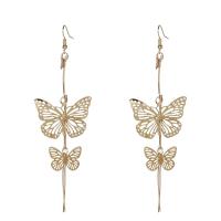 Zinc Alloy Drop Earring, Butterfly, plated, fashion jewelry & for woman 120*40mm 