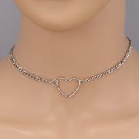 Zinc Alloy Necklace, Heart, plated, fashion jewelry & for woman, Random Color 