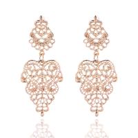 Zinc Alloy Drop Earring, plated, for woman & hollow 62*22mm 