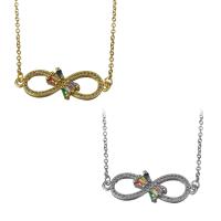 Cubic Zirconia Stainless Steel Necklace, with Brass, with 2Inch extender chain, plated, oval chain & micro pave cubic zirconia & for woman 1.5mm Approx 18.5 Inch 