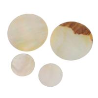 Weiße Muschel Cabochon, flache Runde, DIY & verschiedene Größen vorhanden, weiß, verkauft von PC