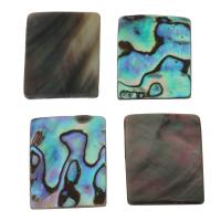 Abalone Shell Beads, with Black Shell, Square, DIY & double-hole Approx 2mm 