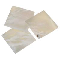 Weiße Muschel Cabochon, Quadrat, Modeschmuck & DIY, weiß, 27x27x2mm, verkauft von PC