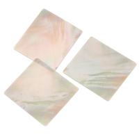 Weiße Muschel Cabochon, Quadrat, Modeschmuck & DIY, weiß, 27x30x0.5mm, verkauft von PC