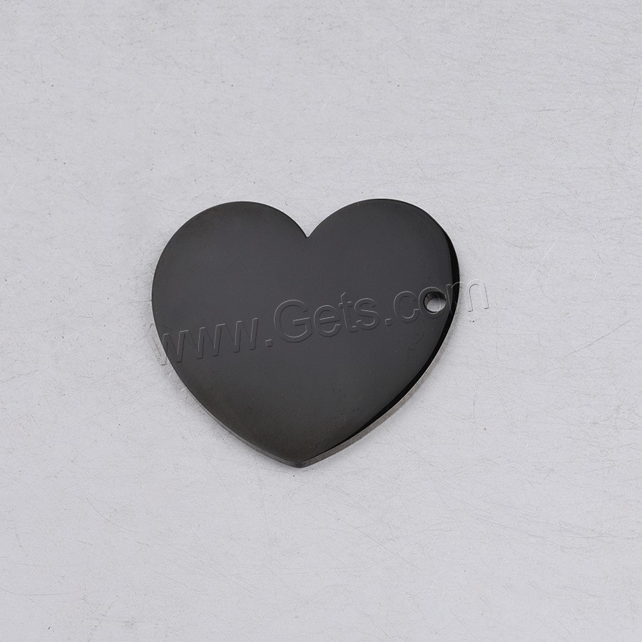 Stainless Steel Heart Pendants, polished, different size for choice, more colors for choice, Hole:Approx 1.5-1.8mm, 20PCs/Bag, Sold By Bag