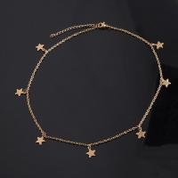 Stainless Steel Jewelry Necklace, with 5cm extender chain, Star, oval chain & for woman 8mm Approx 17.72 Inch 