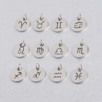 Stainless Steel Constellation Pendant, 12 Signs of the Zodiac & hollow, original color Approx 5mm 